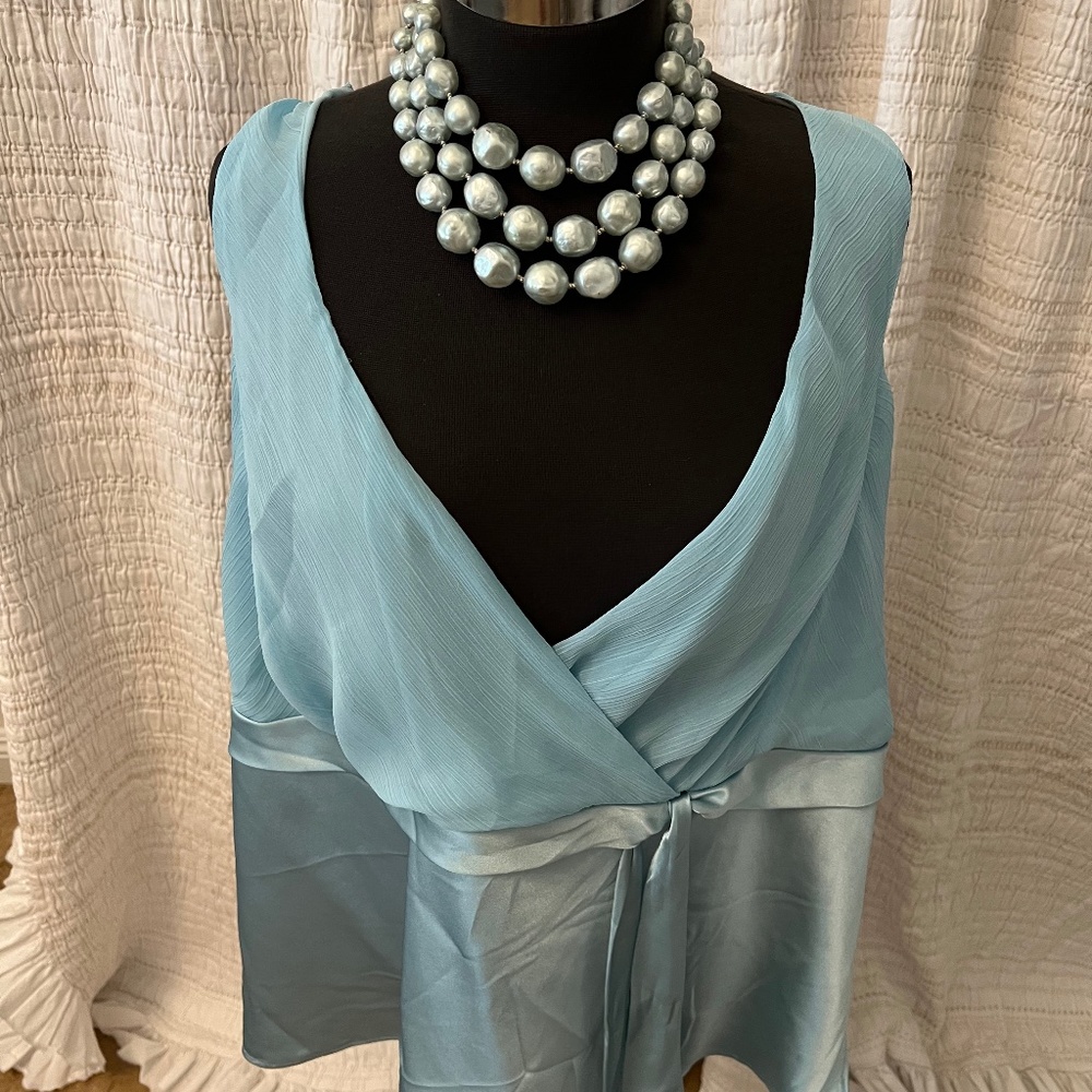 Dressy Baby Blue Top